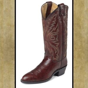 Justin 1564 Men's Classic Western Boot with Dark Brown Marbled Deerlite Cowhide